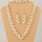 Shining Pearl Necklace Set with Bracelet – Elegant Luxury Jewelry