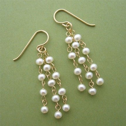 Aurelia Pearl Tassel Dangle Earrings