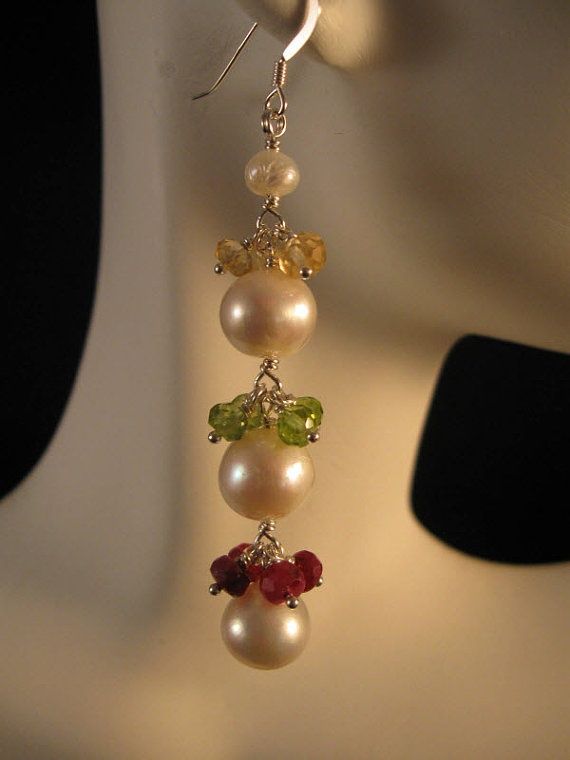 Seraphina Tiered Pearl & Crystal Drop Earrings