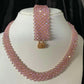 Emerald Crystal Beaded Necklace & Bracelet Set