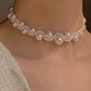 Elegant White Pearl Choker Necklace