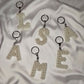 Personalized Pearl Initial Keychain & Bag Charm