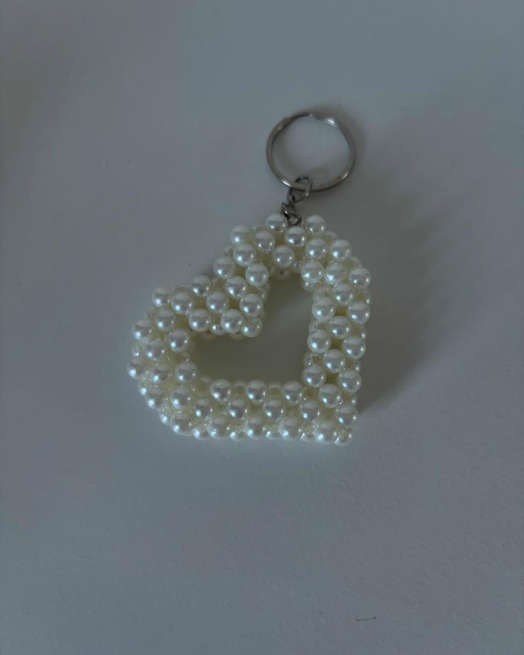 Pearl Heart Keychain & Bag Charm
