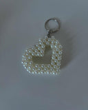 Pearl Heart Keychain & Bag Charm