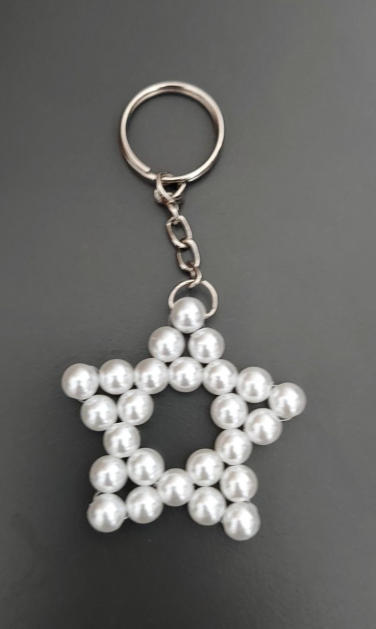 Celestial Pearl Star Keyring