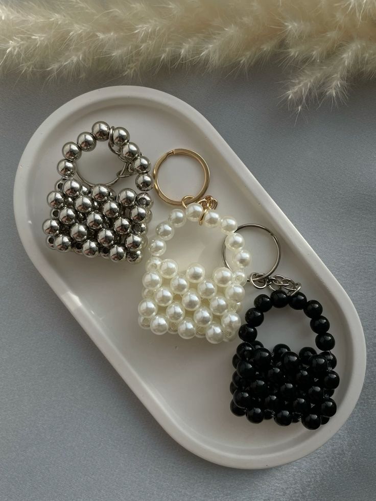 Mini Beaded Bag Keychain & Bag Charm