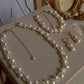 Elegant Pearl Jewelry Set for Women – Necklace, Bracelet & Earrings