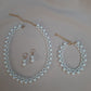 Luxury Pearl Necklace Set with Earrings & Bracelet