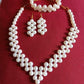Luxury Pearl Necklace Set with Earrings & Bracelet