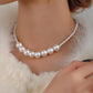 Luxe Graduated Pearl Choker Necklace