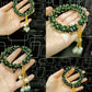 Emerald Green Crystal Gajra Bracelet with Pearl Tassels