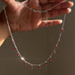 Ruby Red Beaded Dangle Necklace