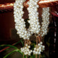 Handcrafted White Pearl Gajra Bracelet with Cluster Tassels