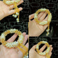 Emerald Green Crystal Gajra Bracelet with Pearl Tassels