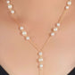 Pearl Station Lariat Necklace