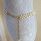 Double-Row Pearl Waist Chain Belt