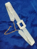 Elegant Faux Pearl Waist Belt